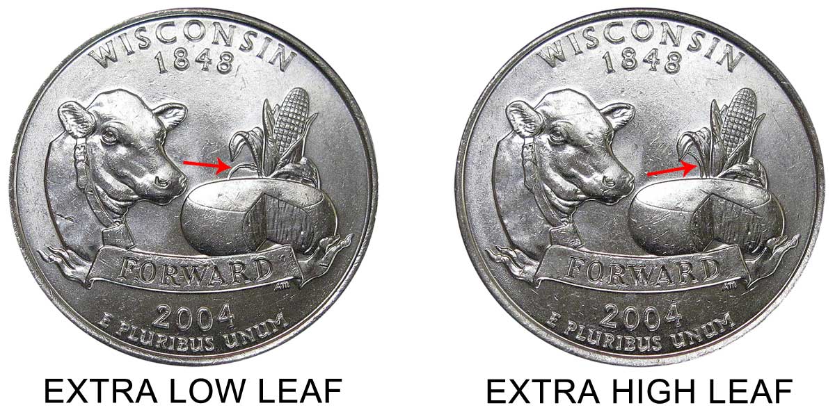 extra leaf wisconsin quarters